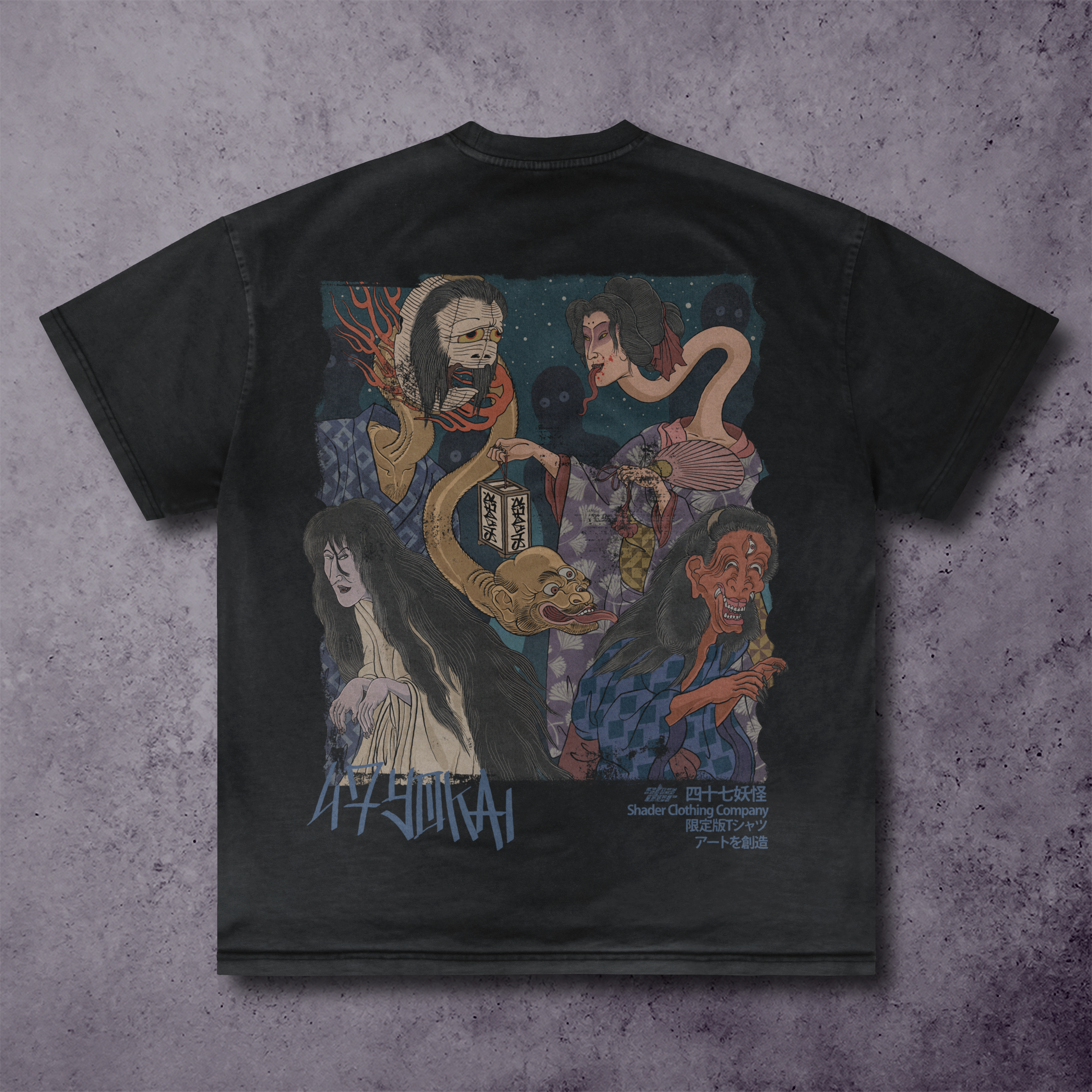 SPECIAL EDITION - 47 Yokai - Acid Wash Dark Grey