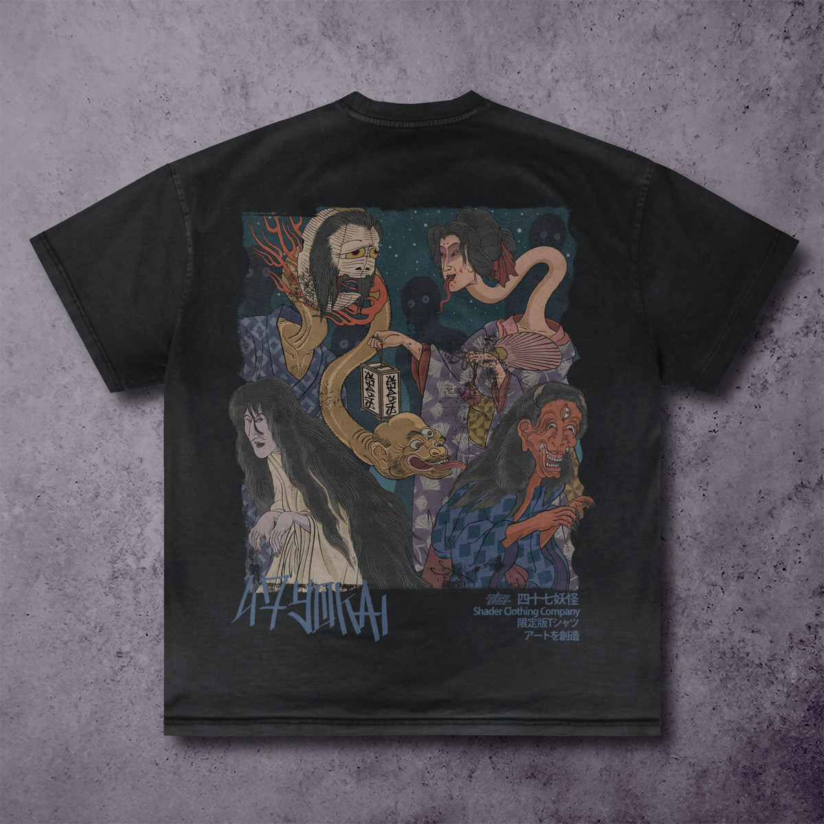 SPECIAL EDITION - 47 Yokai - Acid Wash Dark Grey